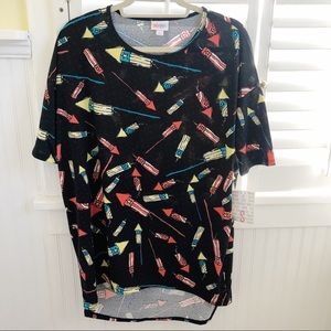LuLaRoe NWT Fireworks Rockets Irma Tunic Small